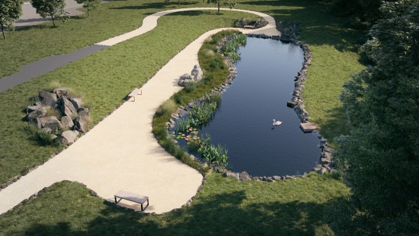 Biotop Braník - pohled od západu