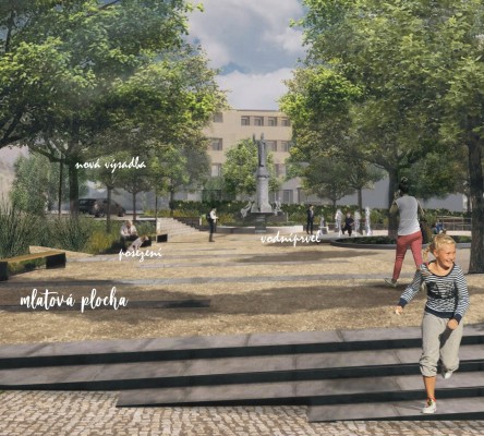 Revitalizace Branického náměstí - vizualizace, finální verze