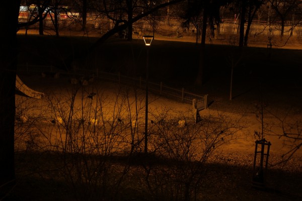 Nové veřejné osvětlení v parku Na Fidlovačce