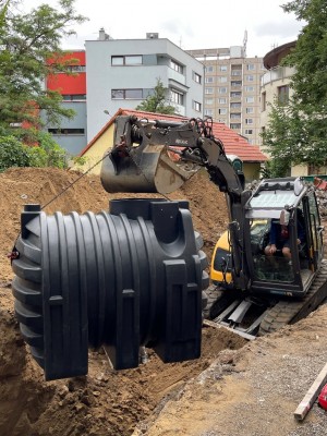 Retenční nádrž pro ZŠ Školní