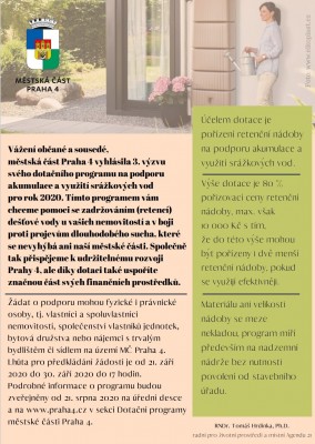 Retenční nádrže pro fyzické a právnické osoby