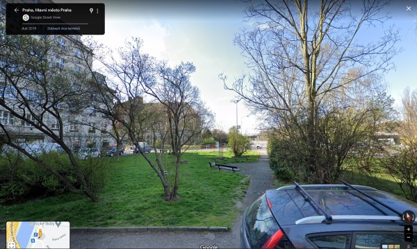 Park Na Jezerce před revitalizací