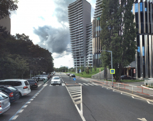 Milevská - zpomalovací pruh / semafor